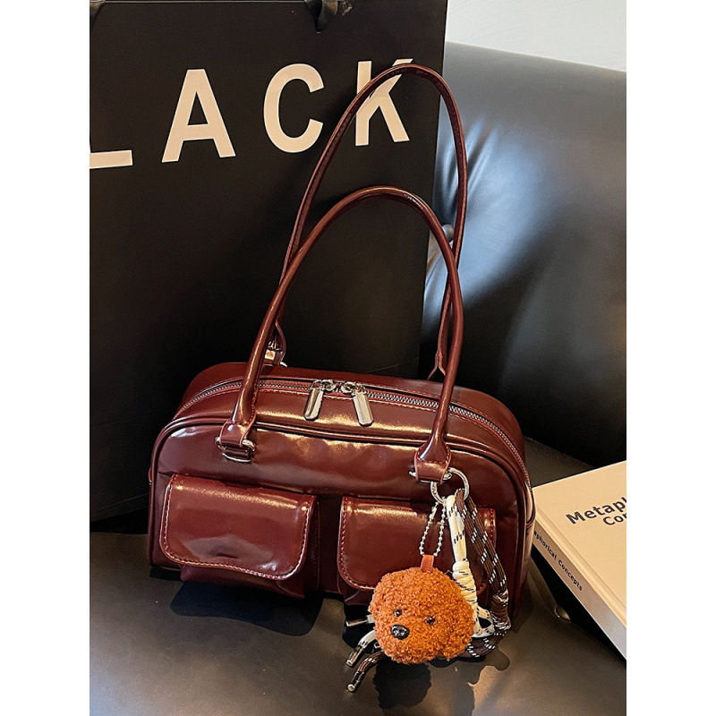 Оптовая фабричная корейская сумка из ПУ для женщин, новая универсальная большая сумка через плечо из масла кожи на этот год