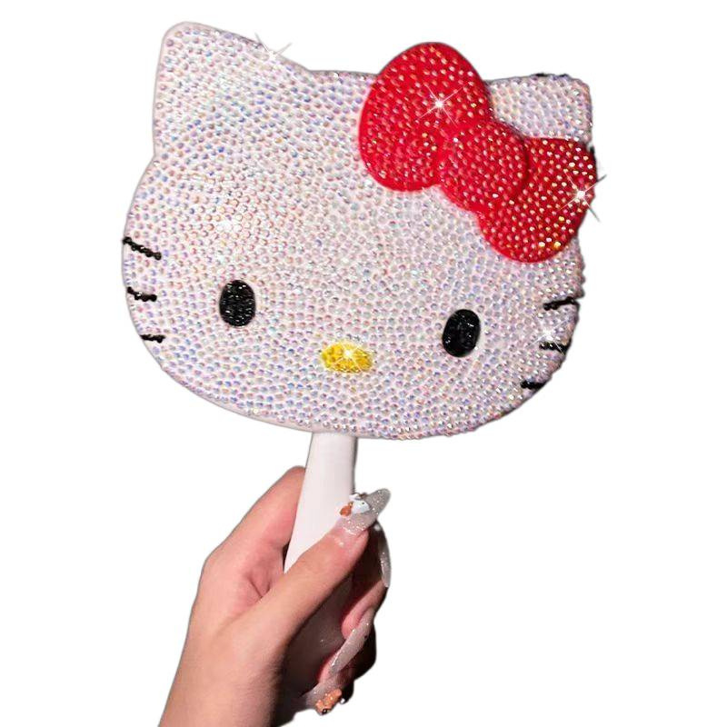 Hello Kitty Diamond Makeup Mirror for Best Friend and Girlfriend, Bring Your Own Tools DIY Handmade Diamond Makeup Mirror Tools