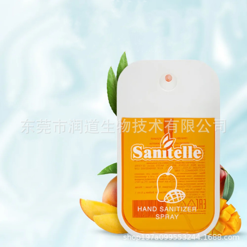 Customizable Logo Popular Pocket Portable Perfume Spray Fresh Long-Lasting Fragrance No-Wash Hand Sanitizer Alcohol Spray