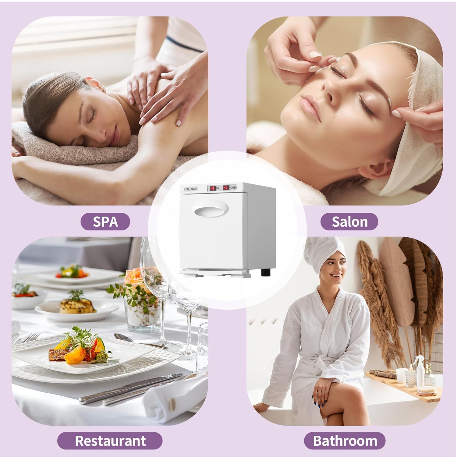 Wet Towel Heating Machine Desktop Beauty Salon Spa Suitable for Facial Care Spa Hairdressing Massage Small