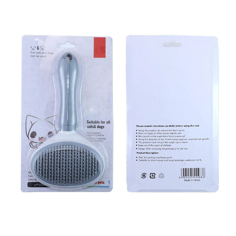 Pet one-button self-cleaning comb to float hair cat comb brush dog hair non-slip comb cleaning artifact cross-border wholesale