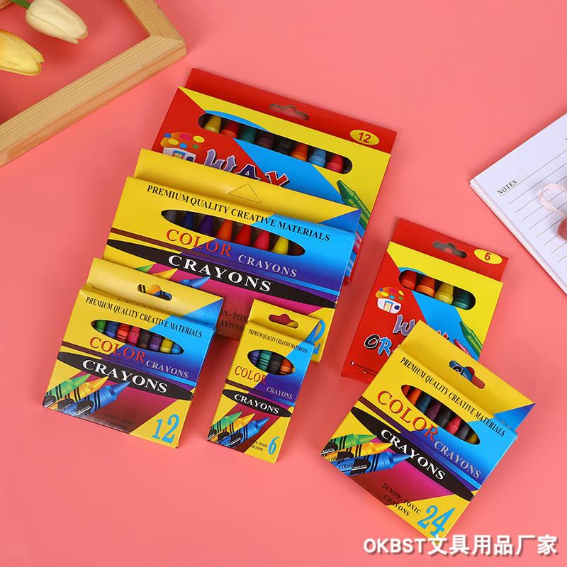 Oil Pastel Multi-Colorful Primary School Kidsren's Cylindrical Crayon Colorful Oil Stick Kindergarten Baby Washable Hand Painting