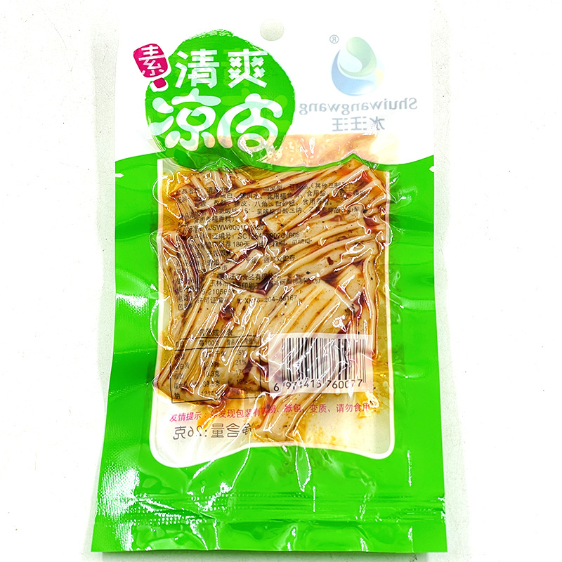 Water Wangwang refreshing cold skin open bag snack 26g spicy Q elastic vegetarian meat childhood student snack noodle products wholesale