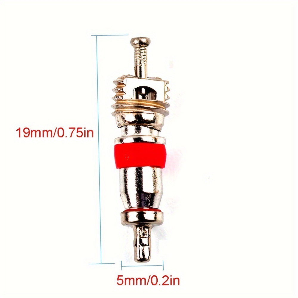 Car, Motorcycle, Bicycle Tire American Valve Core Zinc Alloy Material Red Vacuum Tire Inflation Needle Plate