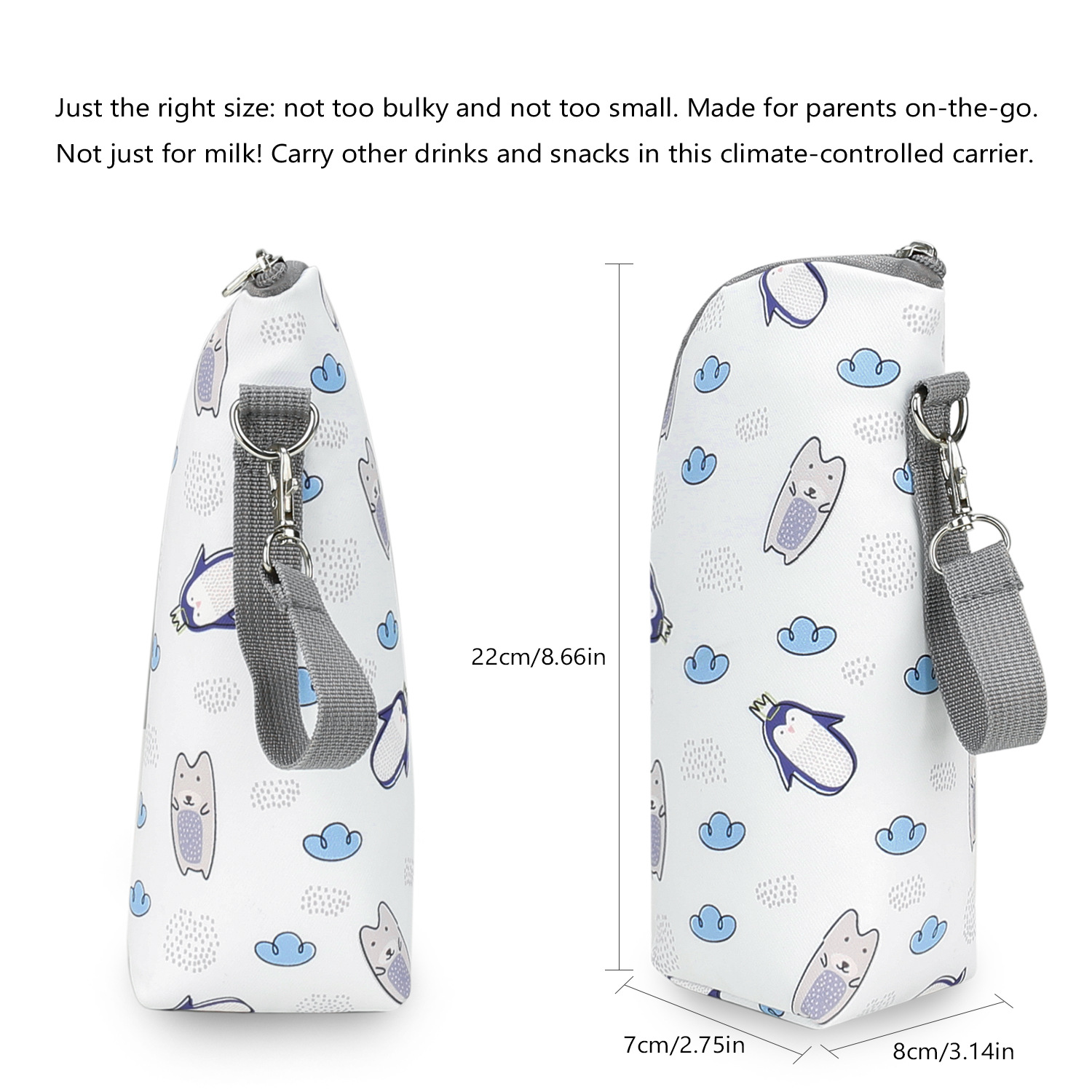 CPC portable milk bottle bag aluminum mold insulation Mummy bag accessories diaper bag