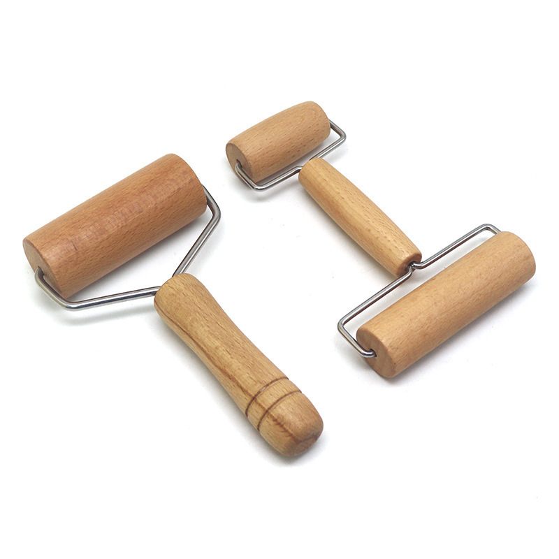 Double-headed roller rolling pin solid wood rolling pin household rolling pin handheld rolling pin baking kitchen gadget