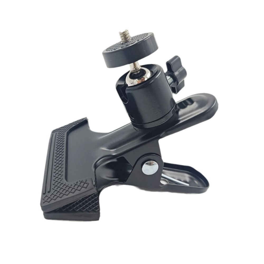 Universal metal pan-tilt powerful clip desktop fixed microphone clip mobile phone clip PVC wood clip photography canopy cloth clip