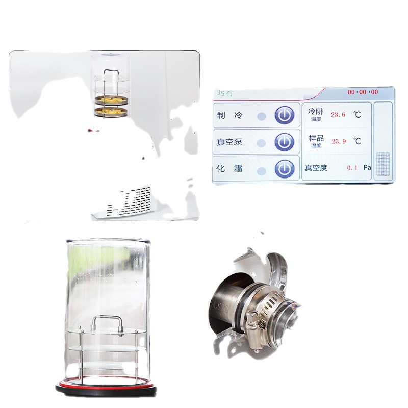 Lichen Technology Experiment Lc-10N-50D Desktop Covered Duffeta Pre-Freeze Vacuum Freeze-Dried Machine