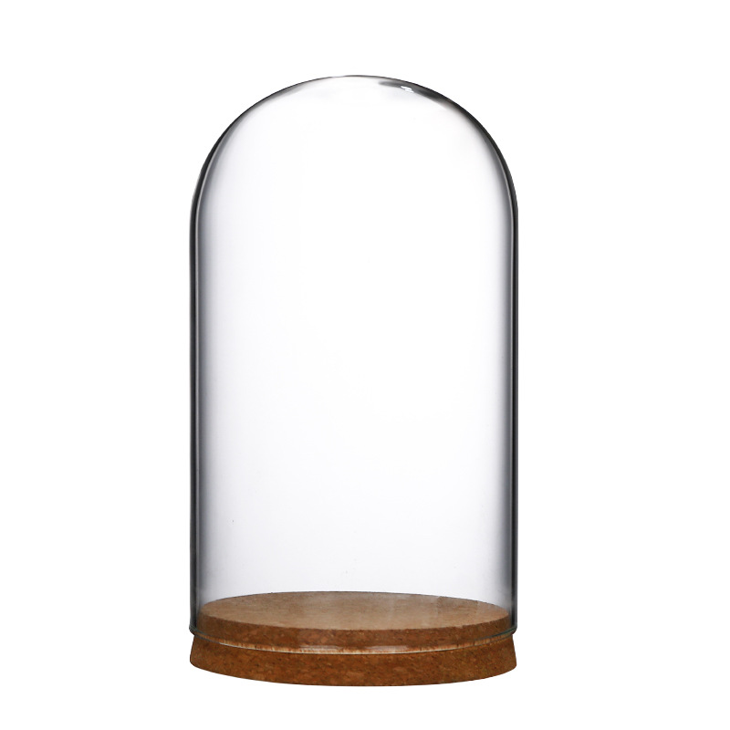 Glass Cover Cork Dust Cover Cake Cover Micro Landscape Clay Glass Cover Christmas Gift