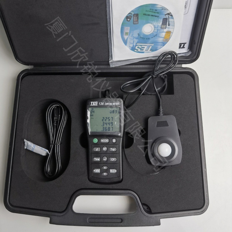 Tes-136 Color Temperature Illuminance Meter Taiwan Taishi Digital Color Temperature Color Difference Tester Color Temperature Illuminance Meter