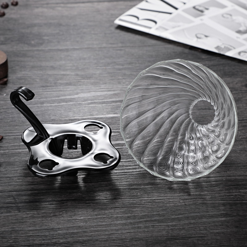 Factory wholesale hand-washed glass coffee pot cloud pot filter cup filter sharing pot set can be printed logo