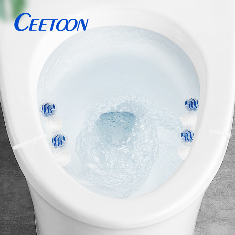 Ceetoon Toilet Cleaner Hanging Toilet Ball Deodorizing Toilet Cleaner Powerful Descaling Urine Stain Blue Bubble