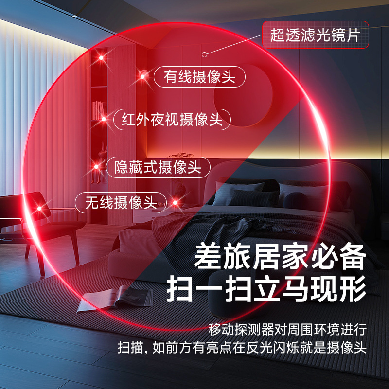 Camera Smart Detector Hotel Anti-Theft Anti-Peep Artifact Anti-Monitoring Infrared Scanning Signal Detector
