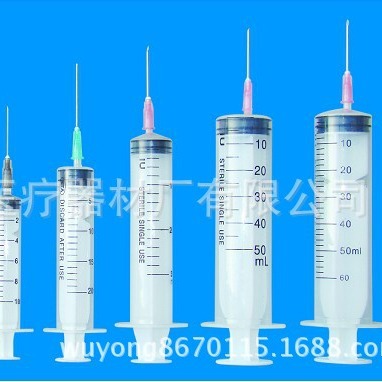 Syringe, Screw Mouth, Straight Mouth, with Needle