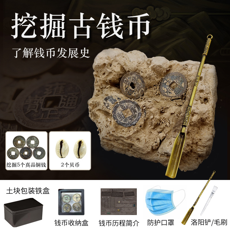 Бронзовая монета археологическая монета добыча сокровищ beicoin древняя монета ручной работы учебный образец для детей