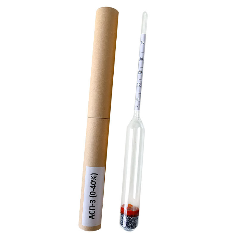 Cross-border wholesale high-precision alcohol meter paper tube packaging glass gravity meter 0-100 in stock alcohol meter manufacturers