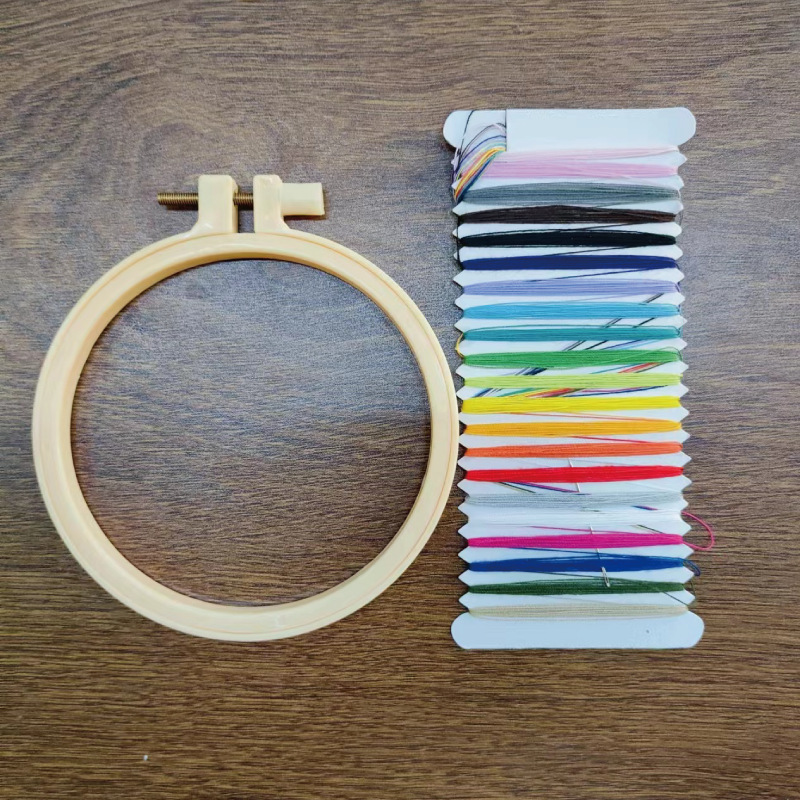 Little Red Book Embroidered Photo Frame DIY Handmade Ornaments 4 Inch Cross Stitch Photo Frame Material Bag Birthday Gift for Male and Female Friends