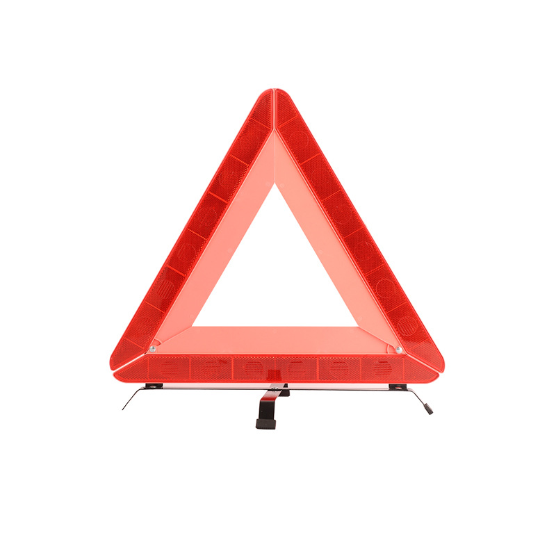 Wholesale car safety warning sign stainless steel road triangle warning frame foldable emergency tripod for car