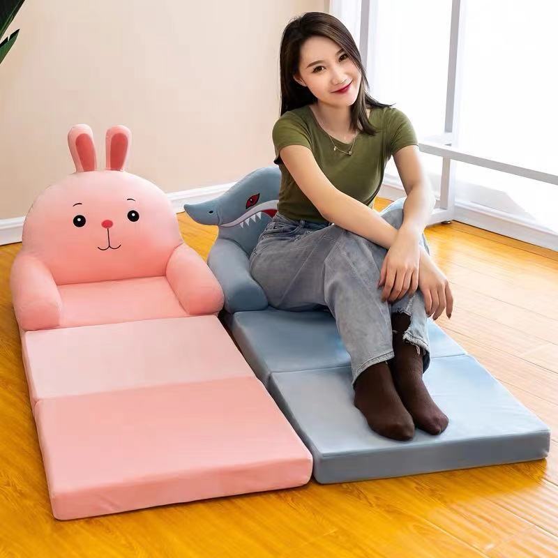 Children's Foldableing Sofa Bed Drop Shipping Boys and Girls Lunch Break Small Sofa Kindergarten Baby Seat Removable and Washable