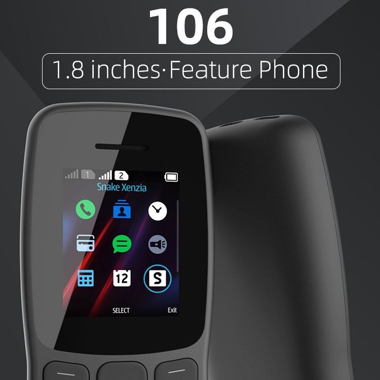 Cross-Border Hot Selling 106 Elderly Machine Straight Button Elderly Machine Student Mobile Phone Super Long Standby 2g Functional Machine Wholesale