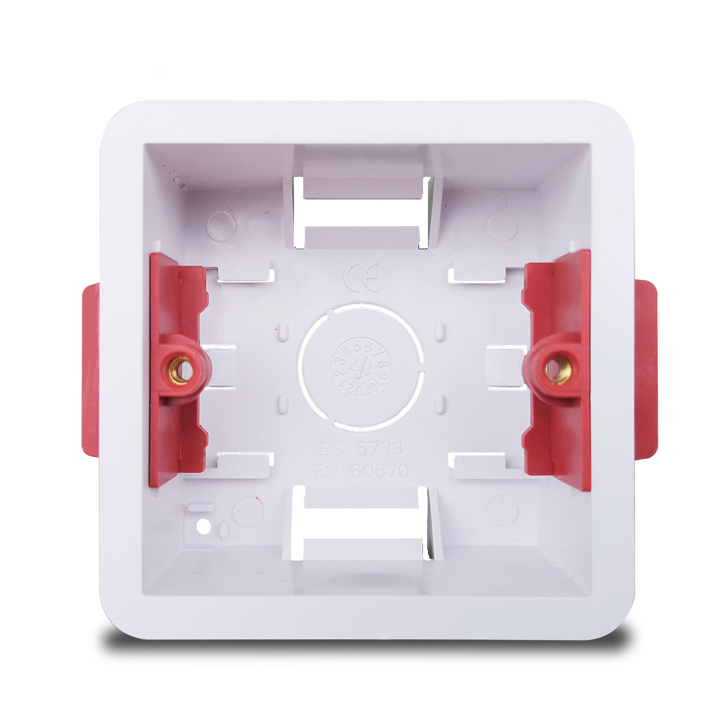 86 Gypsum Board Junction Box Switch Socket Bottom Box Concealed Box Trunk Box British Standard 35mm 47mm M3.5
