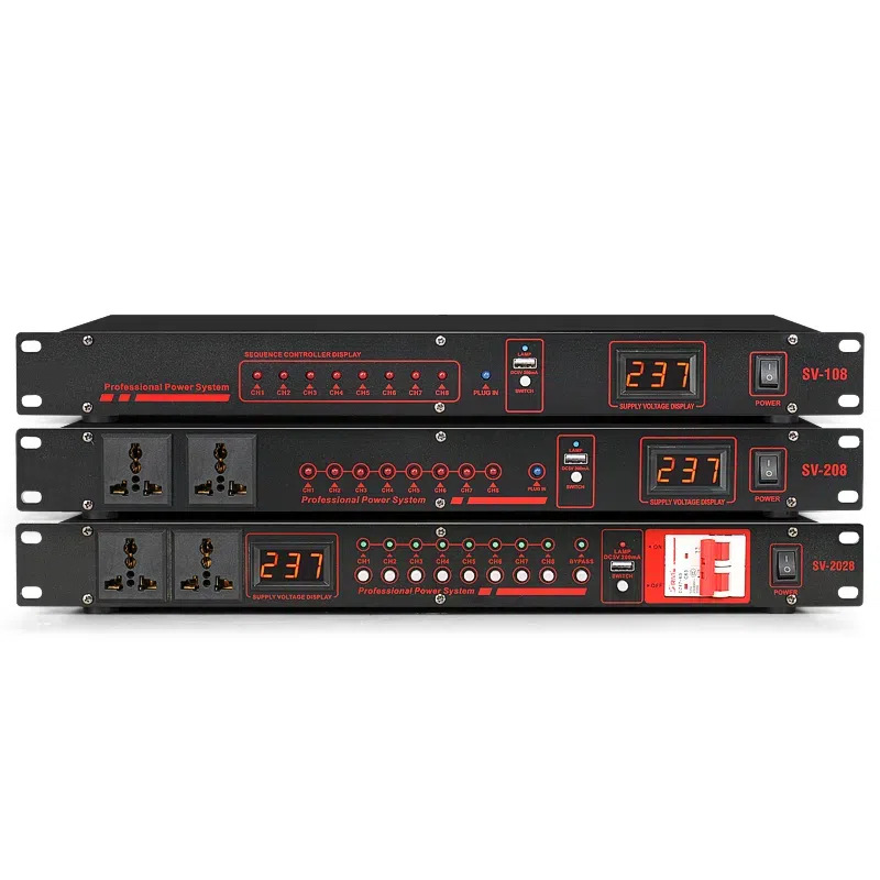 Cross-Border Professional 10-Way Power Supply Sequencer Stage High-Power Controller Socket Intelligent Sequence Manager