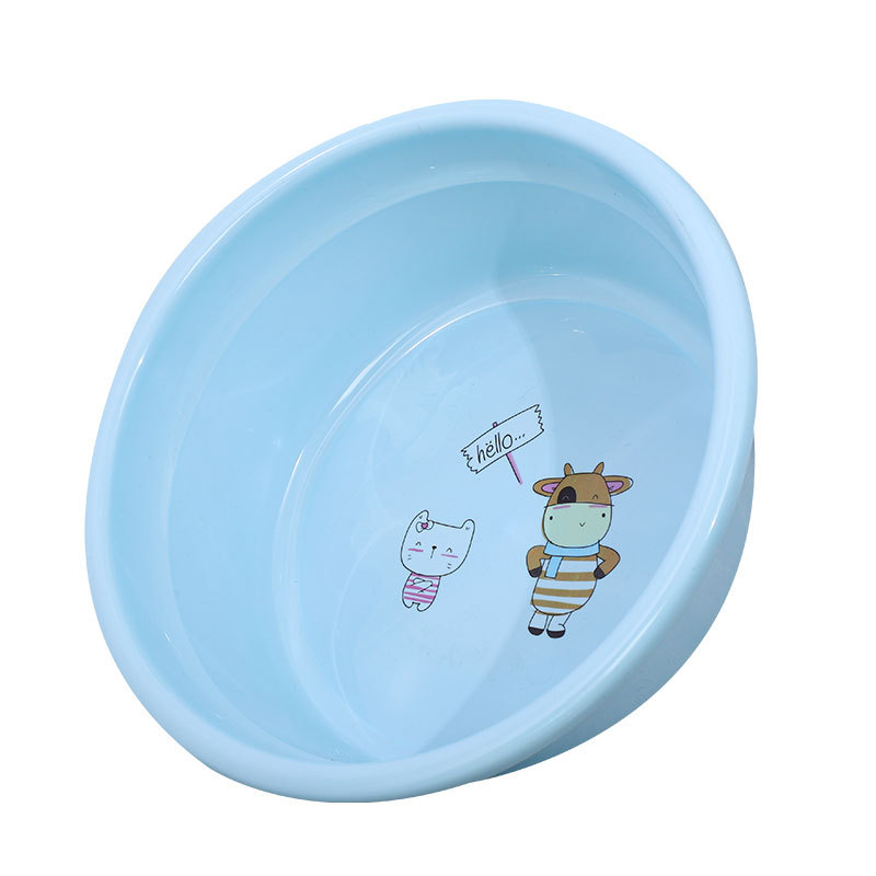 Household waist line basin round plastic washbasin laundry basin dormitory simple laundry basin washbasin foot basin batch