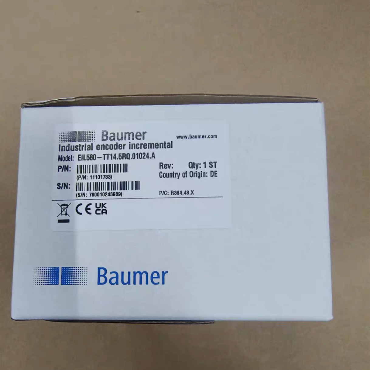 GermAn bAumer bAumer Encoder EIL580-TT14.5RQ.01024.A- 11101783 ShAo YAng MAchine