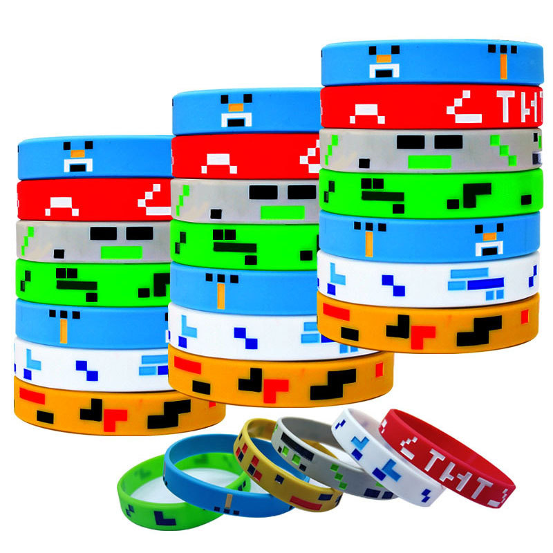 Pixel Miner War Theme Bracelet Wristband My World Game Silicone Bracelet PixelMine Wholesale