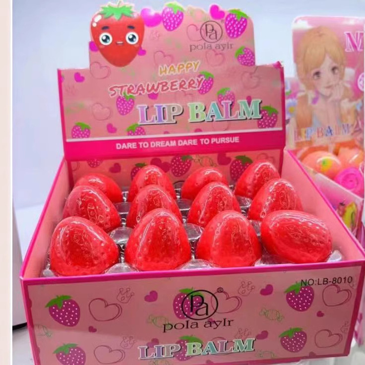 Кросс-бордер новый детский бальзам для губ в форме шара, фруктовый вкус, оптовая продажа