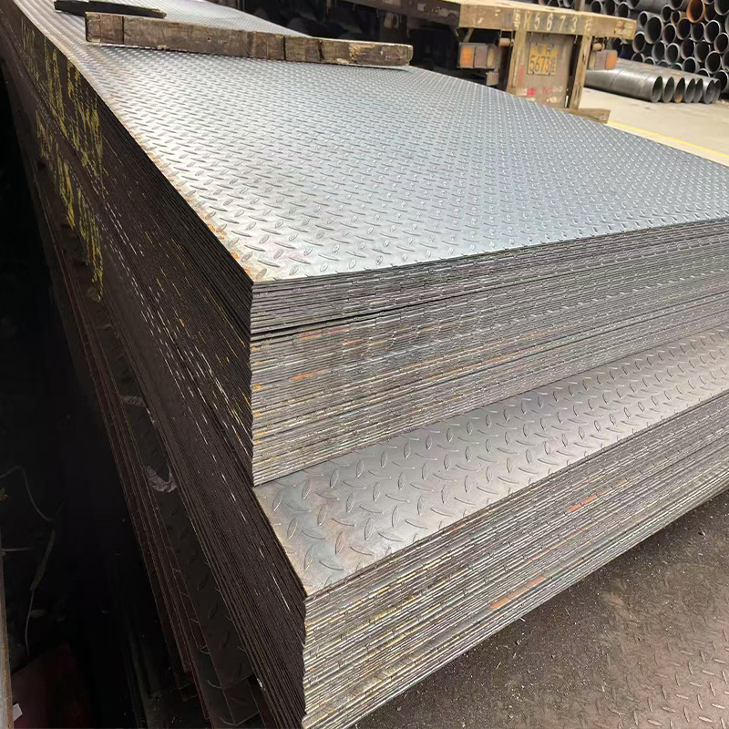 Spot Wholesale Steel Galvanized Pattern Plate 3mm Hot-Rolled Anti-Skid Plate Q235B Embossed Steel Plate Pattern Medium-Thick Plate