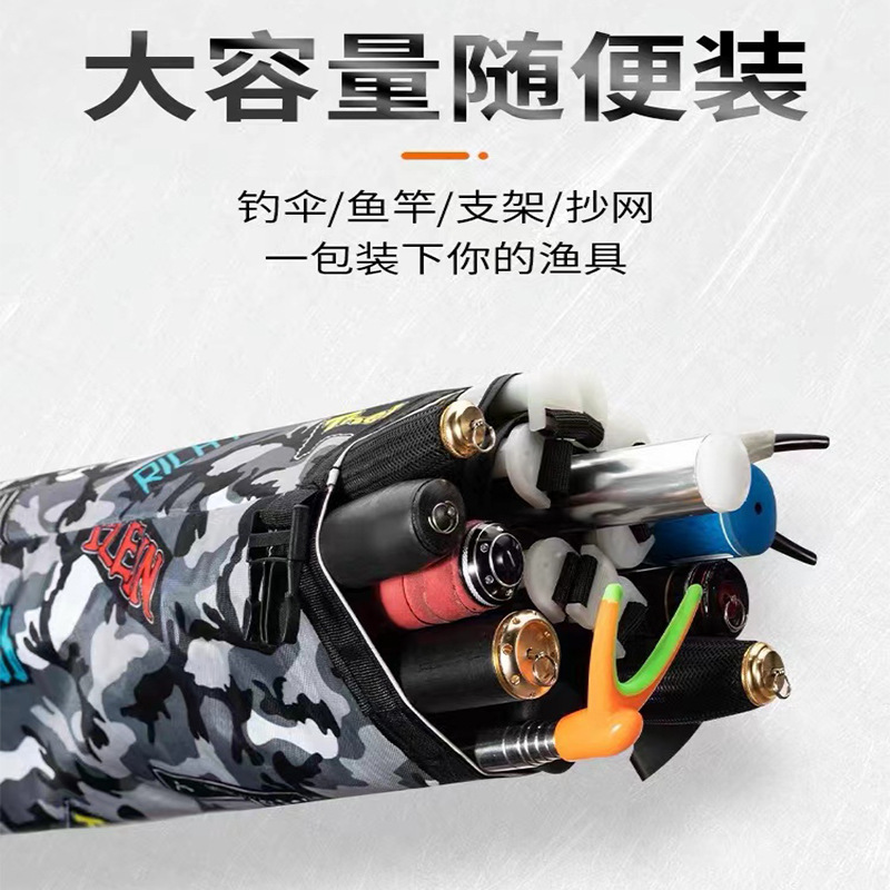 Fishing Umbrella Bag Fishing Rod Bag Canvas Storage Bag Waterproof Bag Folding Bag Portable Fishing Gear Fishing Rod Umbrella Bag