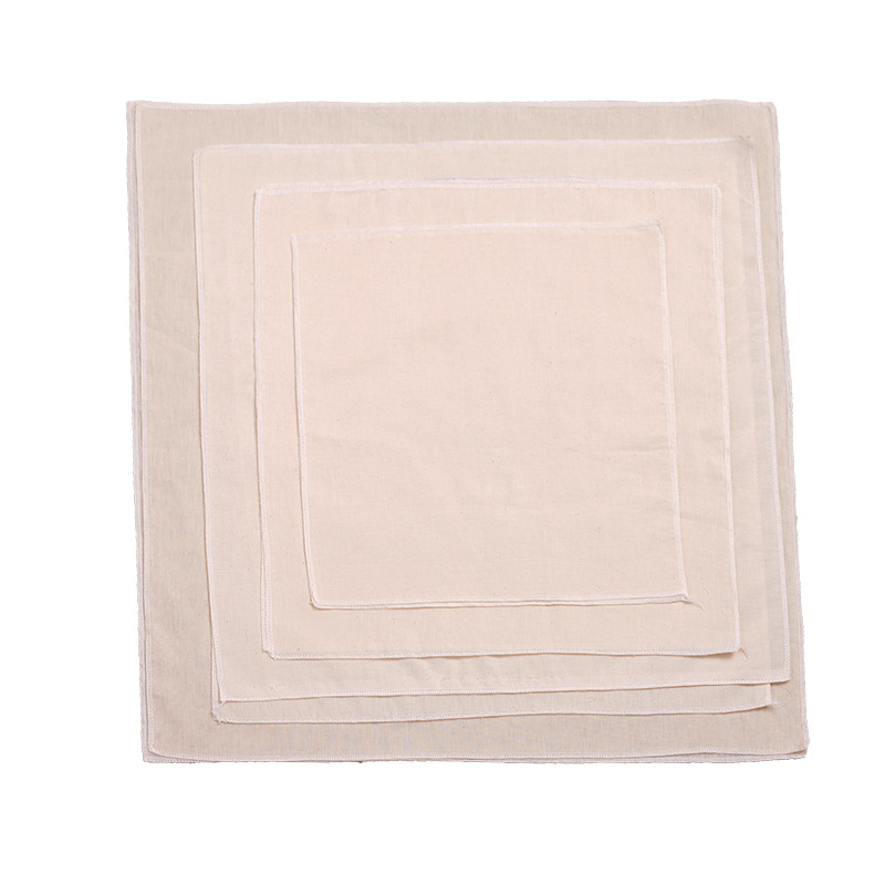 Factory Wholesale Pure Cotton Overlock Finished High-Density Tofu Cloth Filter Soy Milk Thousand Sheets Cloth Filter Slag Gauze Insulation Cotton Cloth