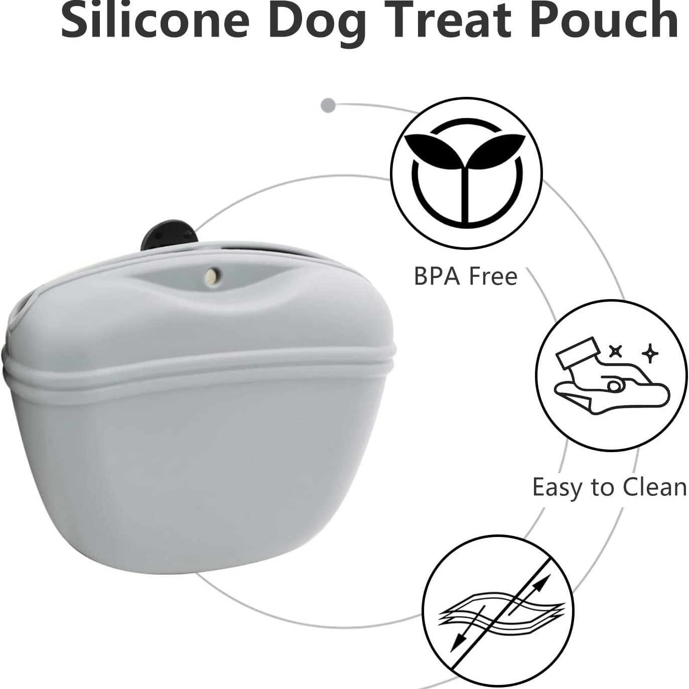 Silicone Pet Training Bag Dog Snack Bag Outdoor Training Snack Waist Bag Pet Snack Bag Dog Food Bag Wholesale