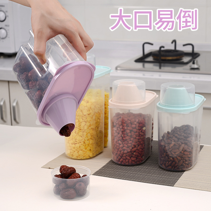 Multi-Grain Jar Kitchen snacks nuts spices grains jar moisture-proof insect-proof food transparent plastic storage box