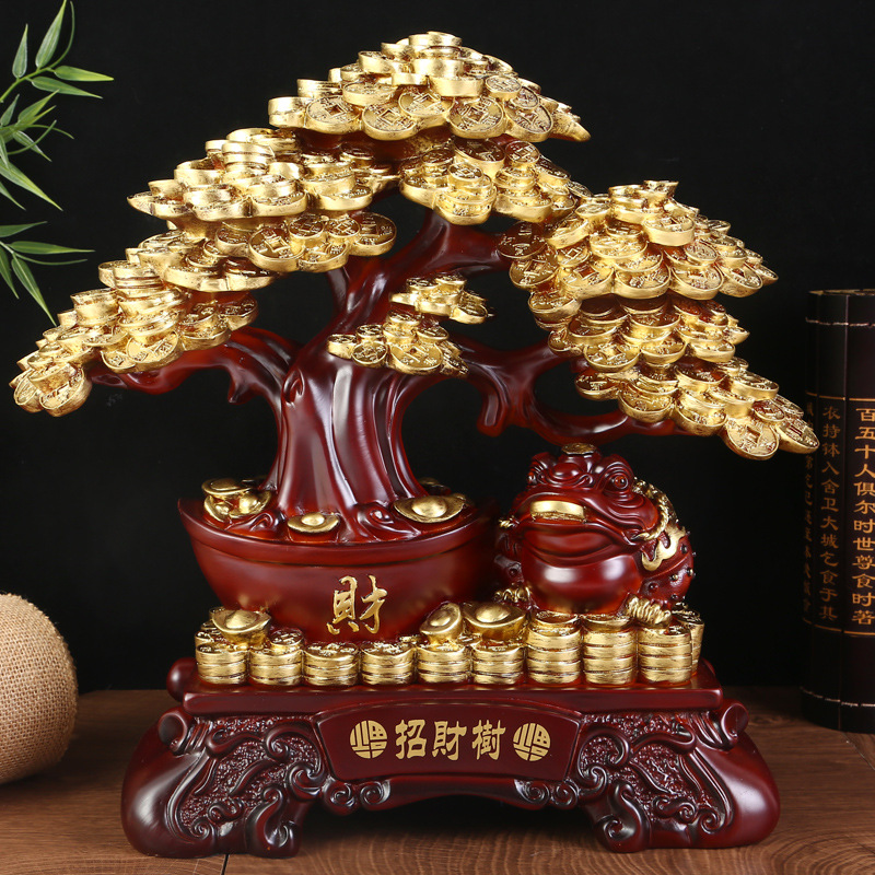 Новое дерево удачи денежное дерево удачи смола ремесленные украшения офисный домашний декор подарки на открытие