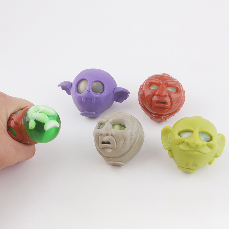 Ghost Festival alien vent ball Ghost Head water ball squeeze ball Halloween novelty explosions decompression toys wholesale