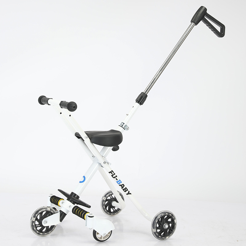 Children's Walking Baby Trolley Three-wheeled Baby Light Portable Simple Children's Trolley Walking Baby Magic