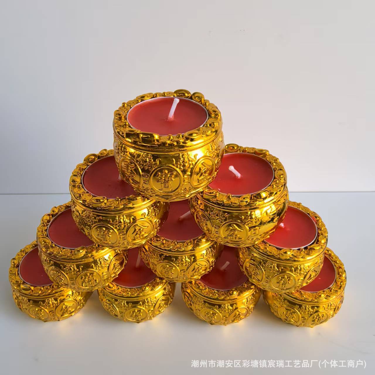New Cornucopia Butter Lamp to Attract Wealth and Wealth, Red Candle Lamp for Gods, Lamp for Buddha, Lamp for Buddha