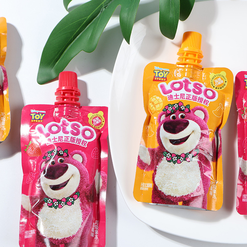 [Free Shipping] Disney Strawberry Bear Suckable Frozen White Peach Flavor Bulk Suckable Jelly Children’S Day Snacks Wholesale