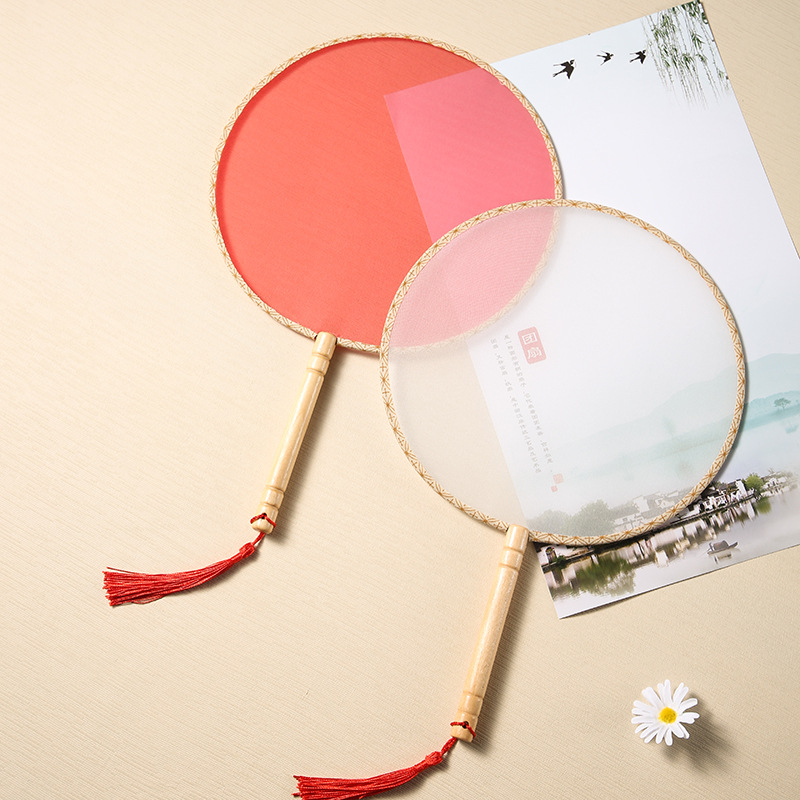 Круглый веер из имитации шелка Xiuhe красный для невесты китайской свадьбы антикварный свадебный веер ручной работы DIY материал для творчества