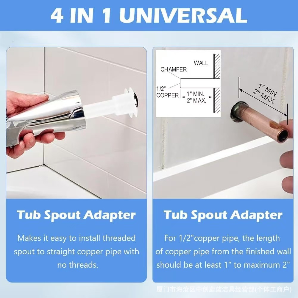 In-Stock 2-Piece Bathroom Bathtub Faucet Diverter Repair Replacement Parts Kit Diverter Valve Stem Water Channel Assembly