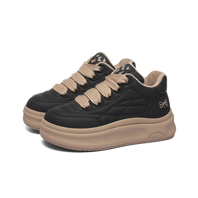 Women's Thick-Soled Sneakers 2025 New Autumn and Winter Versatile Flat Casual Sports Shoes Loafers Versatile Bread Shoes