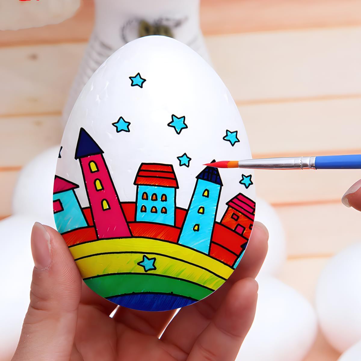 Easter Egg EPS Styrofoam Egg Hanging DIY Early Education Kindergarten Holiday Decoration
