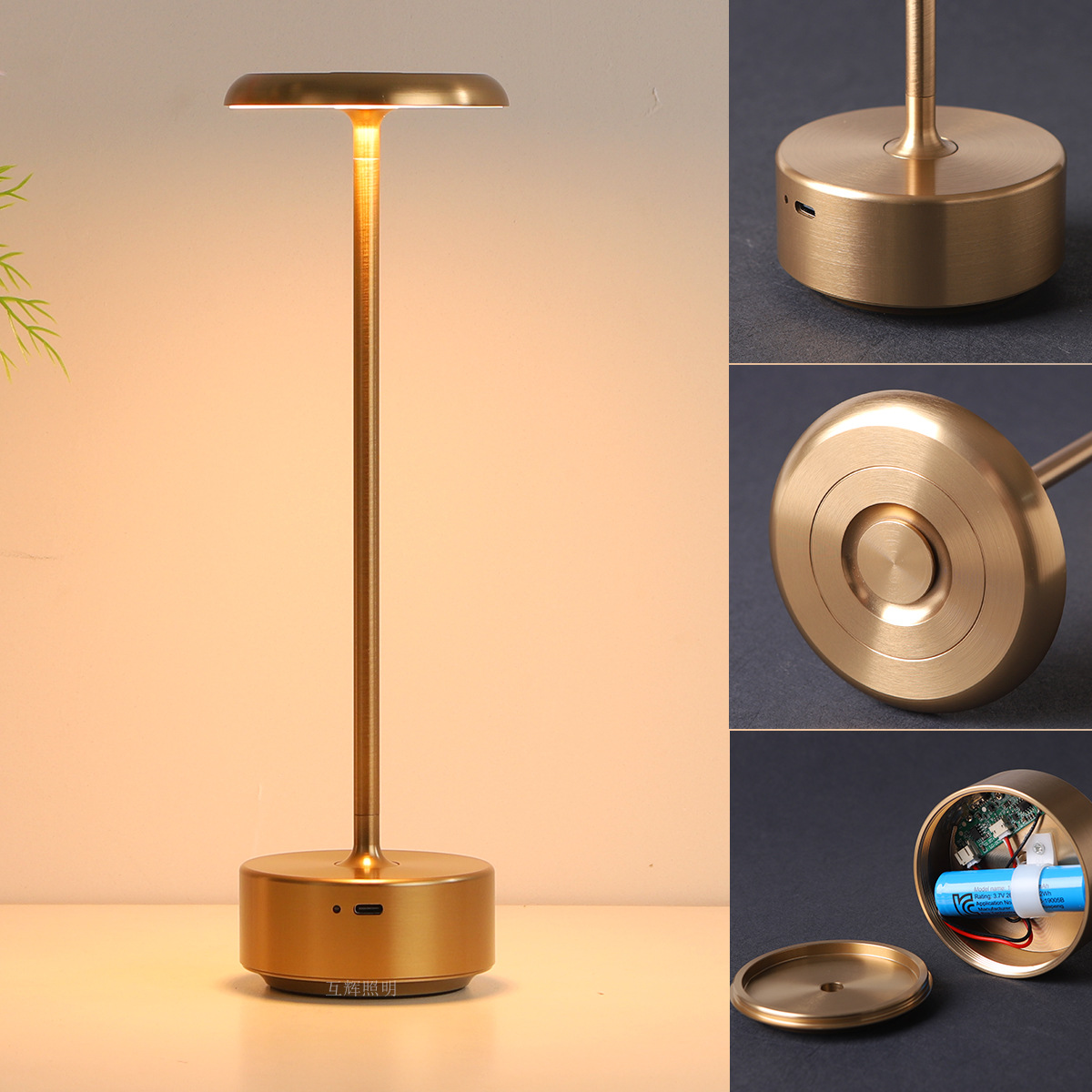 Оригинальная высококачественная алюминиевая перезаряжаемая светодиодная настольная лампа с атмосферным освещением, подходит для уличного ужина, кемпинга, спальни и прикроватной тумбочки