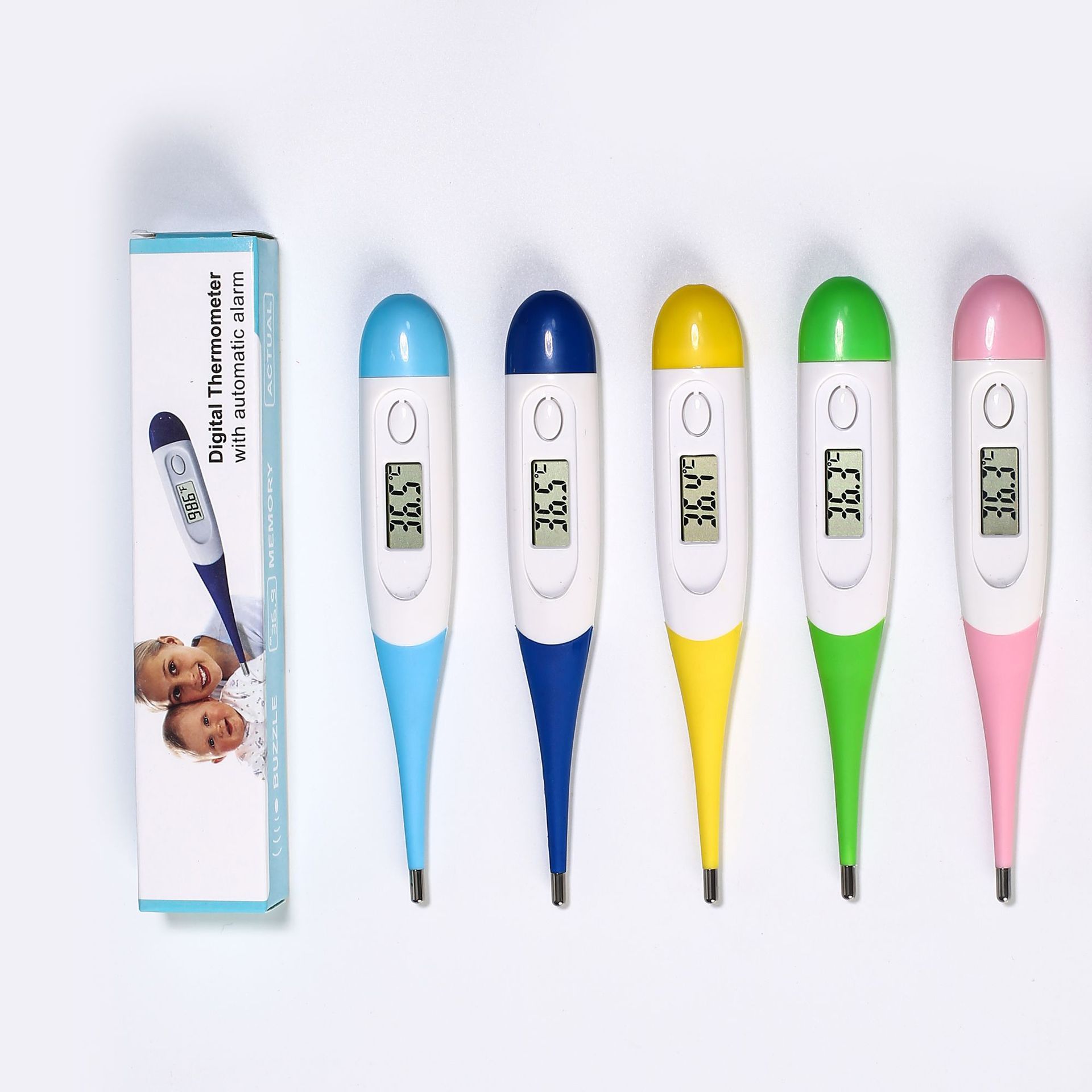 Foreign Trade Chinese and English Soft-Head Electronic Thermometer Children's Oral Adult Household Medical Thermometer Instrument Wholesale
