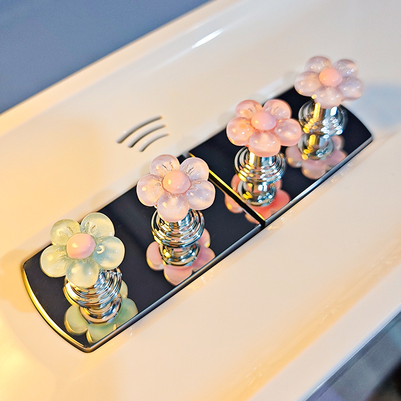 Little Red Riding Book Same Flower Toilet Press Long Nail Manicure Special Universal Creative Toilet Flush Switch