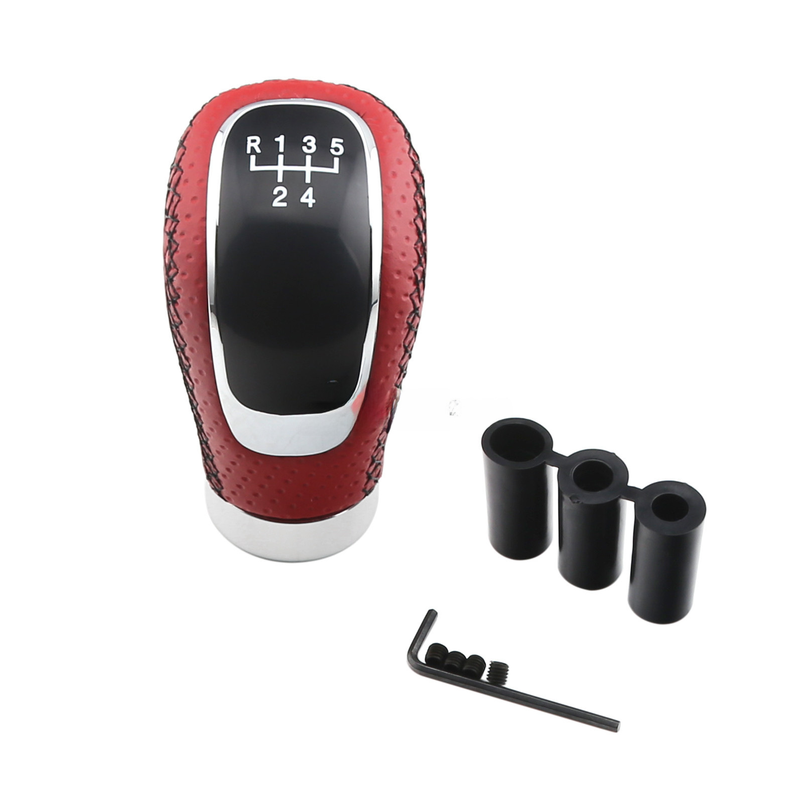 Car modification Universal 5-speed manual gear head with gear manual gear lever 5-speed manual leather gear handle head