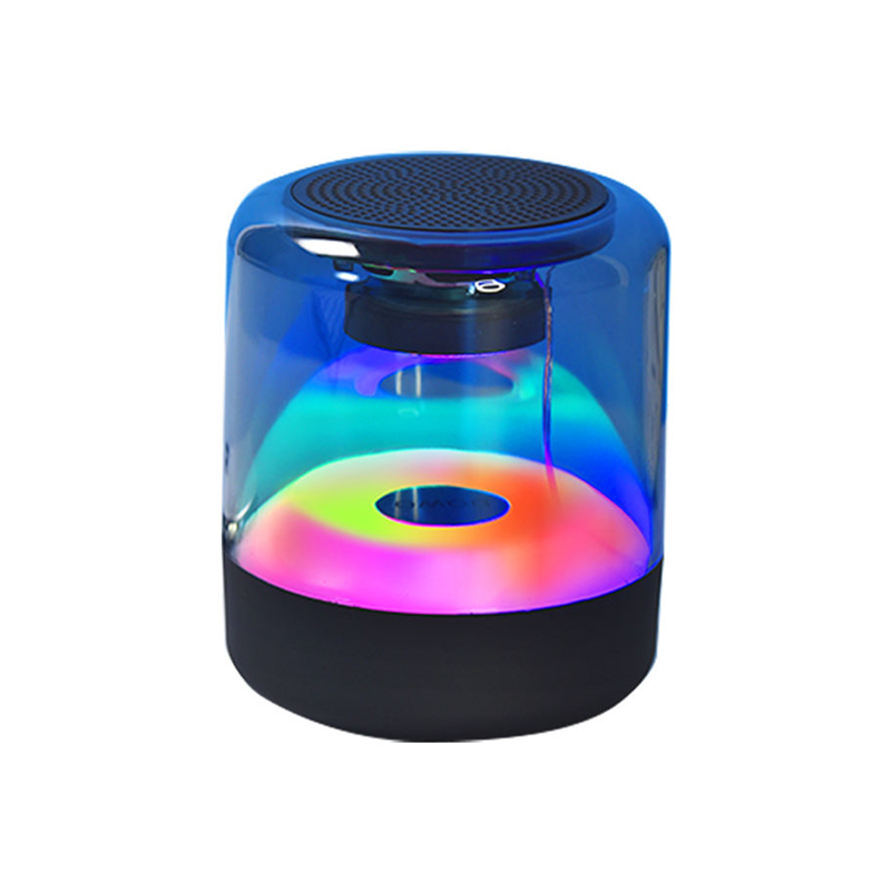 Internet Celebrity Ai Smart Bluetooth Speaker Colorful Light Subwoofer Speaker High Volume Transparent Luminous Color Changing Light Gift