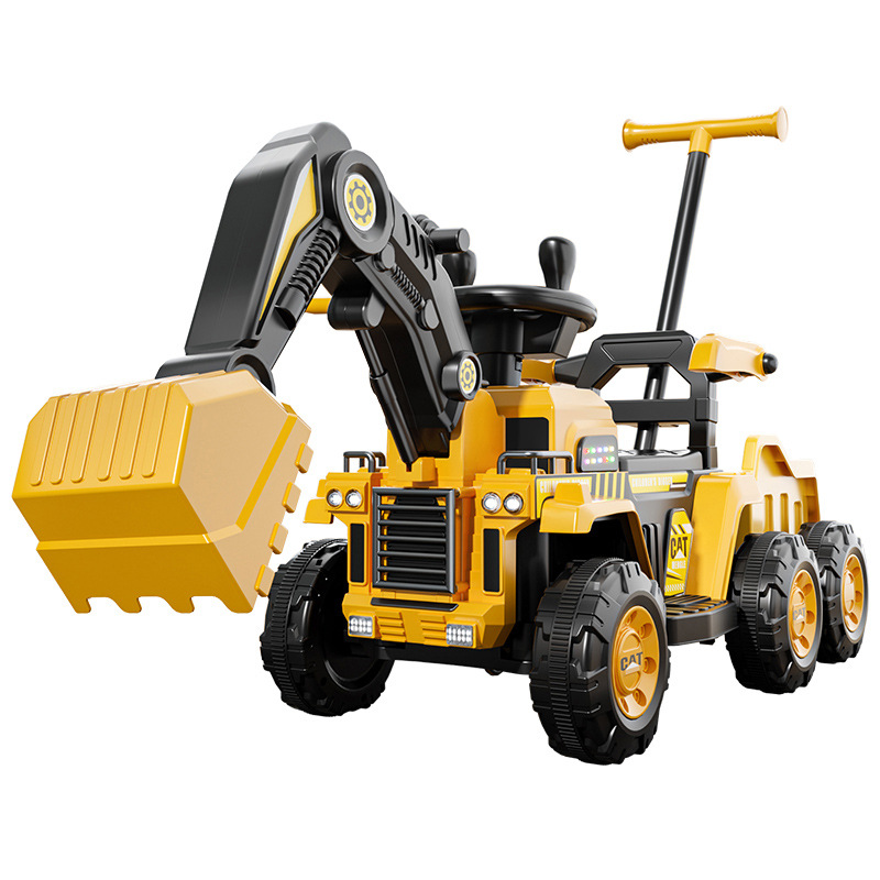 Children's Excavator Toy Car Can Seat Boys and Girls Electric Excavator Remote Control Hook Machine Engineering Vehicle Charging Car